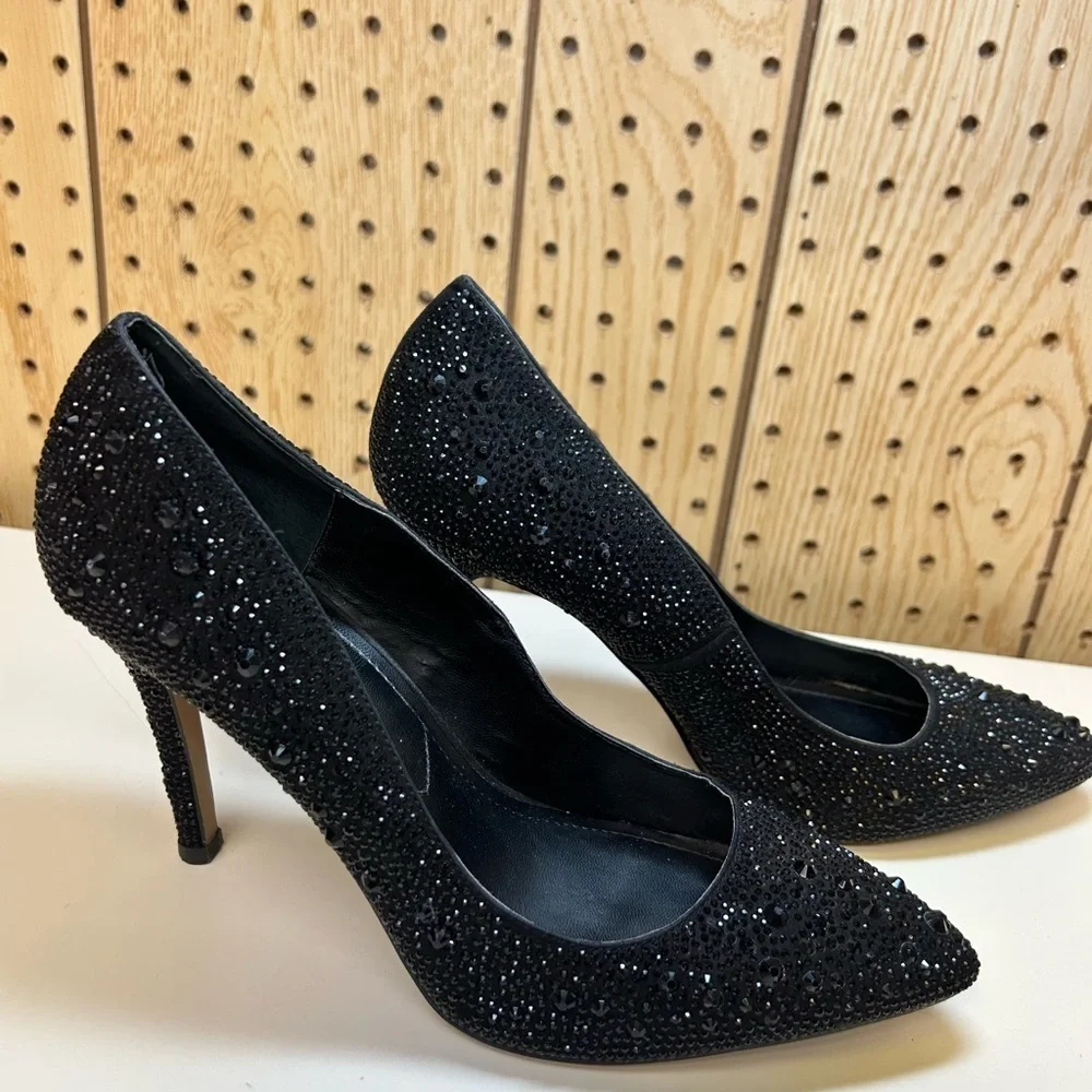 Charles By Charles David Black Embellish Stiletto Pumps